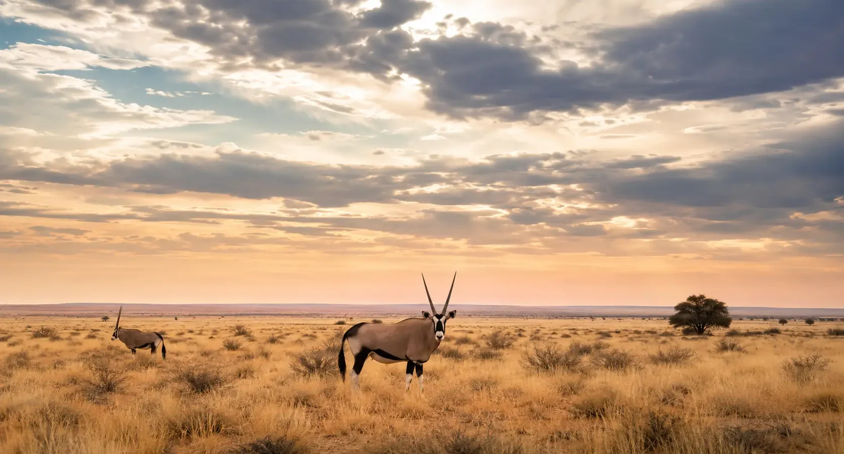 Safari en la Reserva del Kalahari Central: leones de melena negra en las dunas