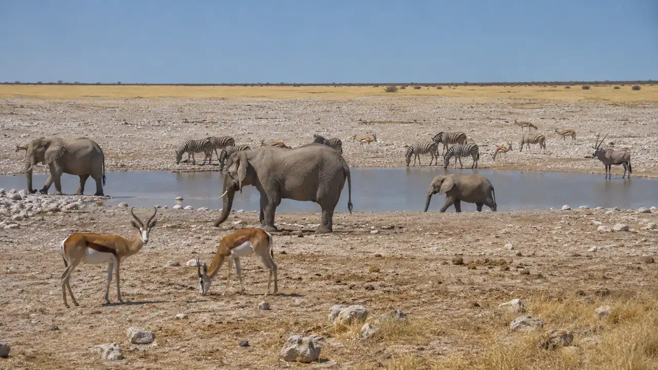 Safari en el Parque Nacional Etosha: la gran sartén blanca de Namibia